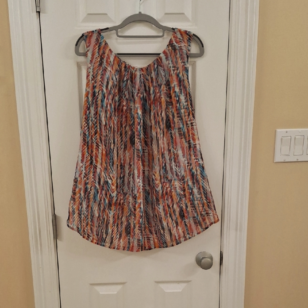 Anne Klein Multicolor Sleeveless Women's Top 2X